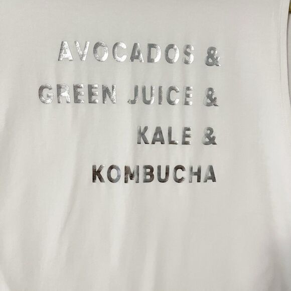 Under Armour Graphic Tank Avocado Green Juice Kale White Size L - Picture 2 of 5